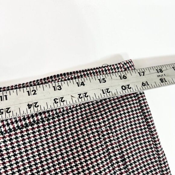 Zara Womens Multicolor Houndstooth Pockets Straight Leg Dress Pants Size XL New - Picture 7 of 10